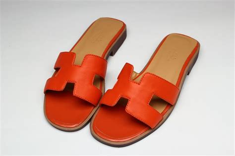 hermes sandal orange|women wearing hermes oran sandals.